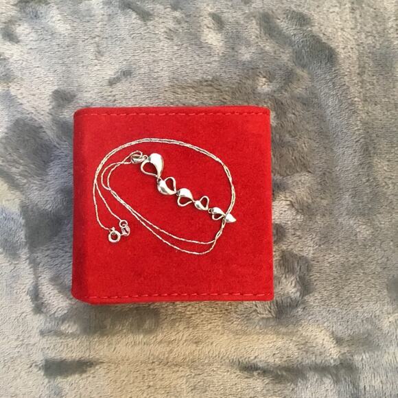 Sterling Silver Multi-Heart Necklace - Picture 3 of 6